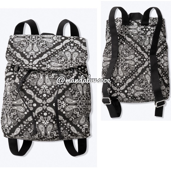 PINK Victoria's Secret Handbags - 💕VS PINK BLACK & WHITE PAISLEY BANDANA MINI PACK